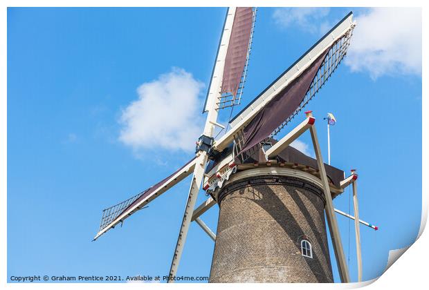 Molen de Valk Windmill Print by Graham Prentice