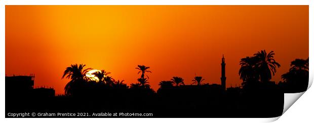 Egyptian Sunset Print by Graham Prentice