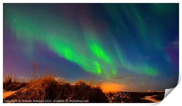 Northern Lights in Iceland Print by Graham Prentice