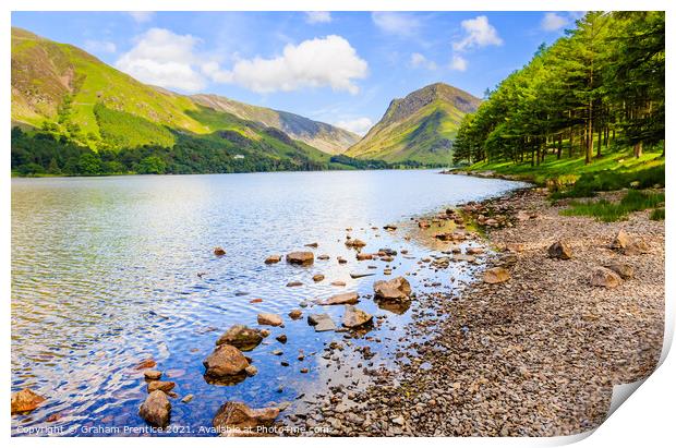 Buttermere and Fleetwith Pike Print by Graham Prentice
