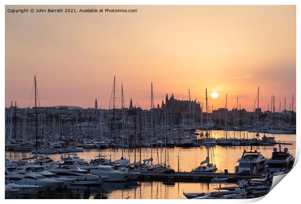 Palma Marina at Sunrise Print by John Barratt