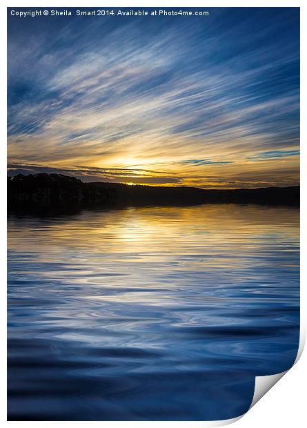 Pittwater sunset Print by Sheila Smart