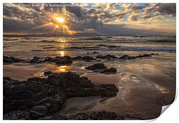 Byron Bay sunset Print by Sheila Smart