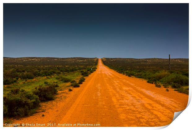 Road to the outback Print by Sheila Smart