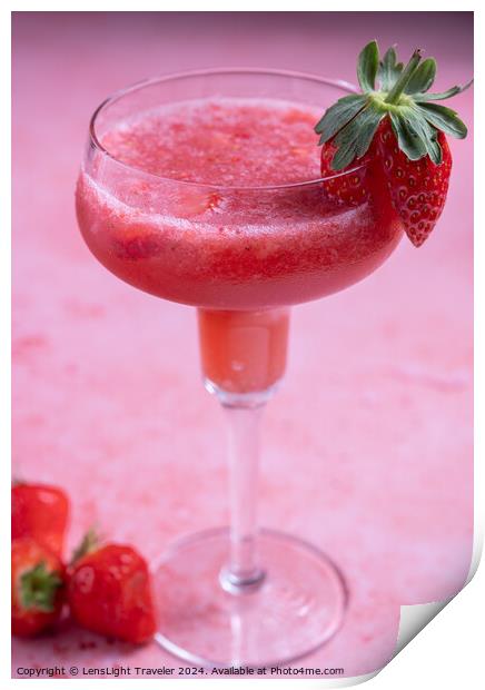Strawberry Daiquari Print by LensLight Traveler