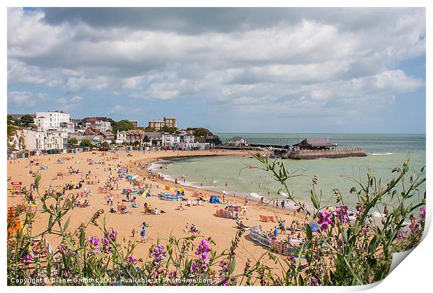 View over Broadstairs Print by Diane Griffiths