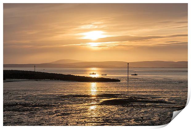 Morecambe sunset Print by Diane Griffiths