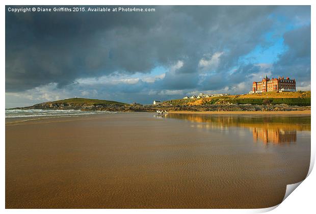  Fistral Beach Newquay Print by Diane Griffiths