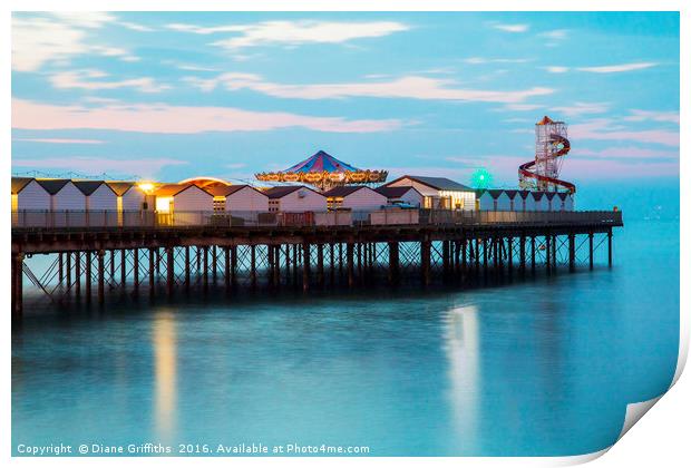 Herne Bay Pier Print by Diane Griffiths