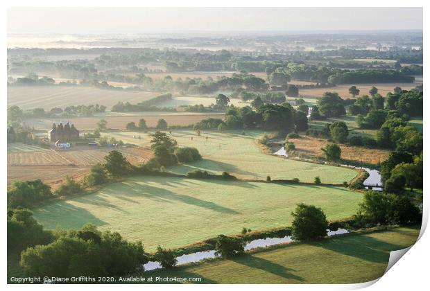 View of the Kent Countryside Print by Diane Griffiths