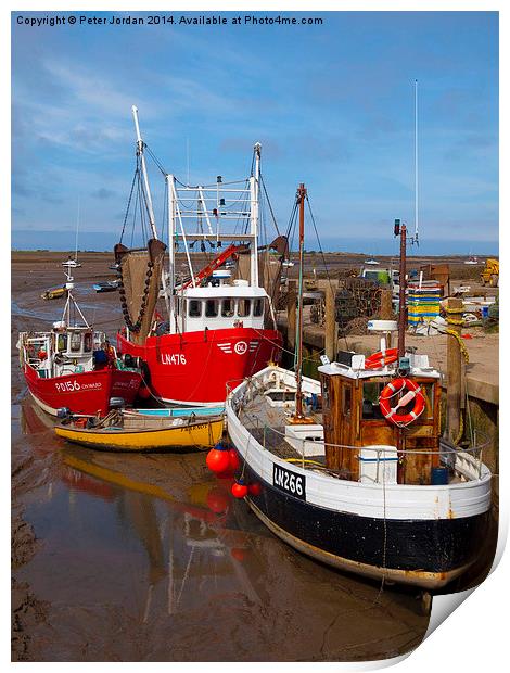 Norfolk Fishing Boats Print by Peter Jordan