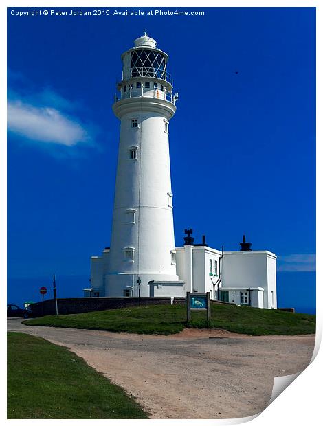  Flamborough Head Lighthouse Print by Peter Jordan