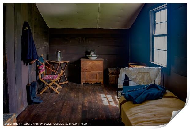 General Grant's Cabin Bedroom. Print by Robert Murray