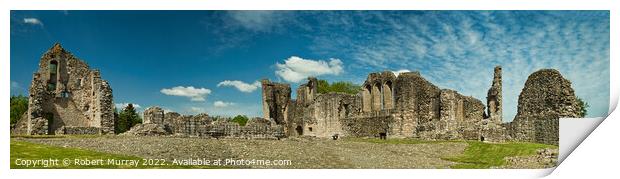 Panorama of the majestic ruins of Kildrummy Castle Print by Robert Murray