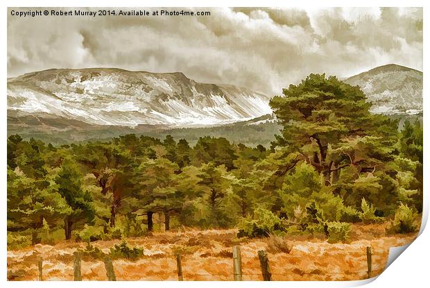  Winter comes to the Cairngorms Print by Robert Murray