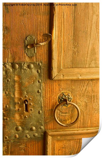  Door Lock and Handle Print by Robert Murray