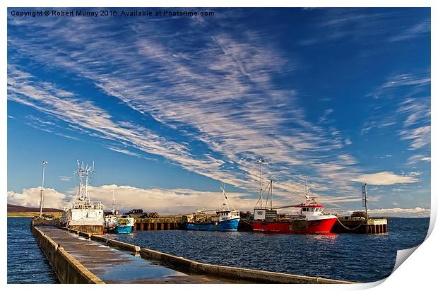 Harbour Clouds Print by Robert Murray