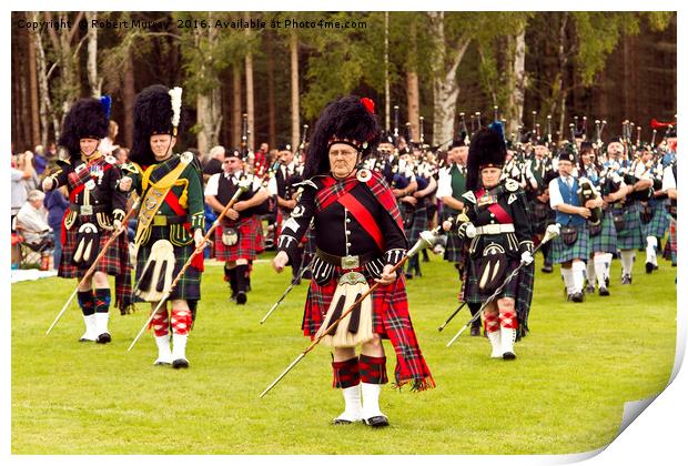 The Pipe Major Print by Robert Murray