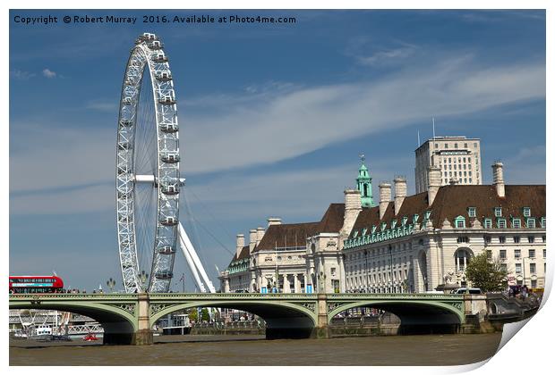 The London Eye Print by Robert Murray