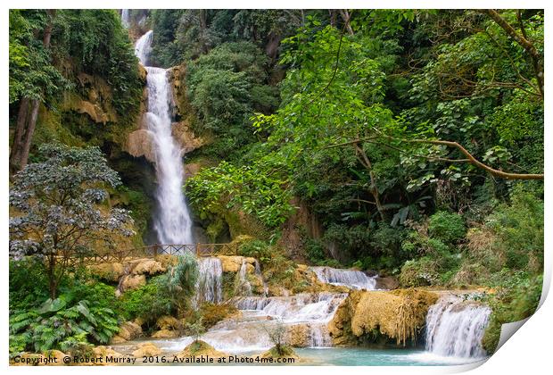 Laos Waterfall Print by Robert Murray