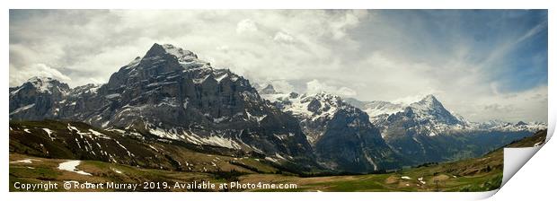 Swiss Alps Panorama Print by Robert Murray