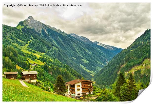 The Stillupgrund Valley, Zillertal, Austria. Print by Robert Murray