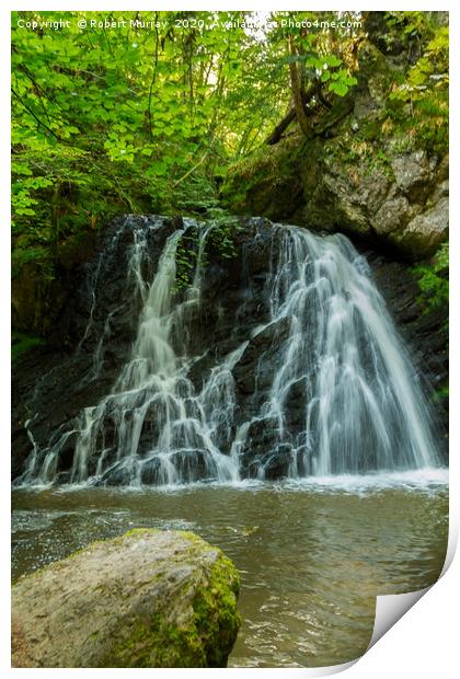 Waterfall in Fairy Glen Print by Robert Murray