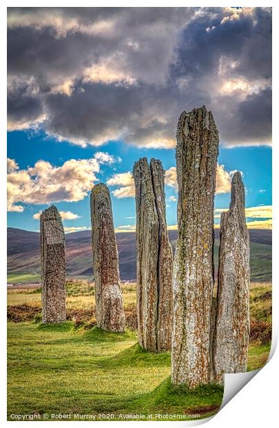 Ring of Brodgar, Orkney. Print by Robert Murray