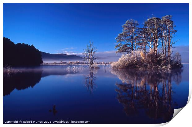 Loch Mallachie Reflections 2, Scotland. Print by Robert Murray