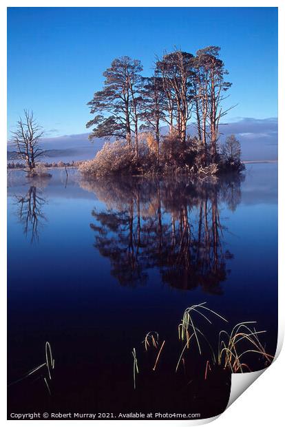 Reflections on Loch Mallachie, Scotland. Print by Robert Murray