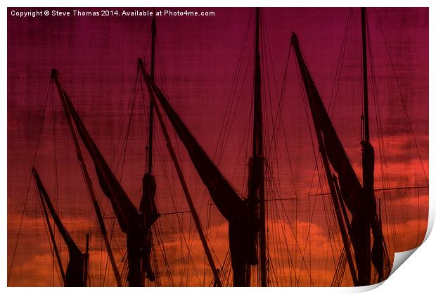 Masts over Maldon Print by Steve Thomas