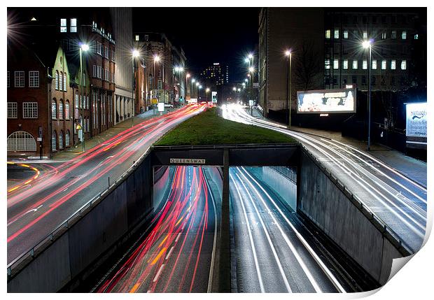 Queensway Tunnel at Night Print by Andy Heap