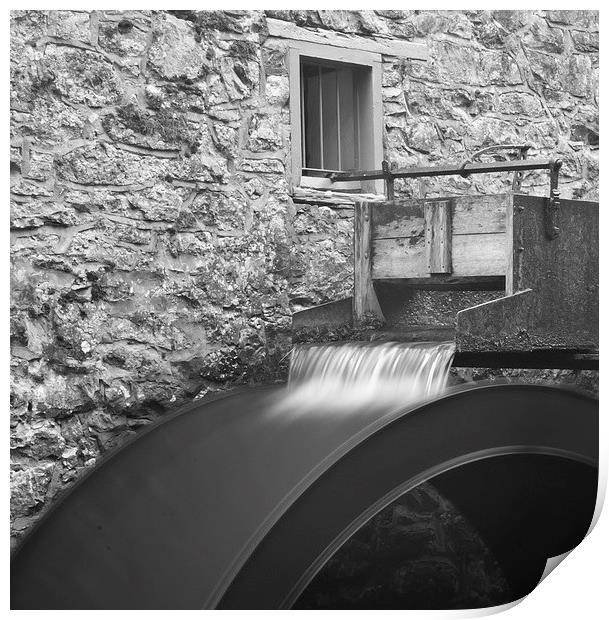 Water Wheel Print by Andy Heap