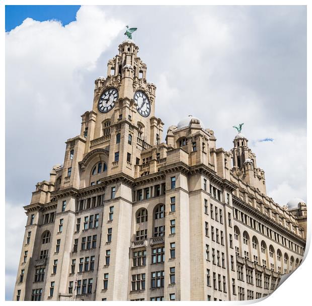 Royal Liver Building panorama Print by Jason Wells