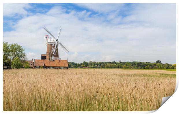 Cley Windmill panorama Print by Jason Wells