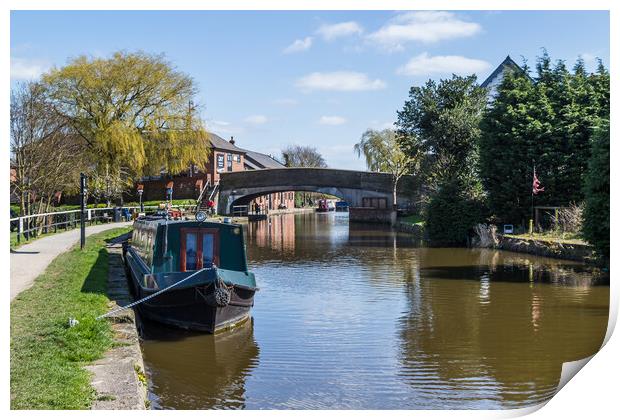 Leeds Liverpool canal through Burscough Print by Jason Wells