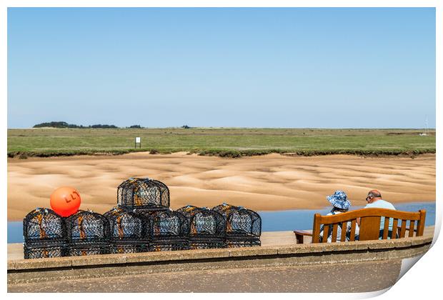 Couple resting at Wells Next The Sea Print by Jason Wells