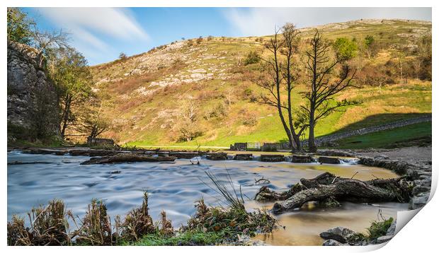 Dovedale stepping stones Print by Jason Wells