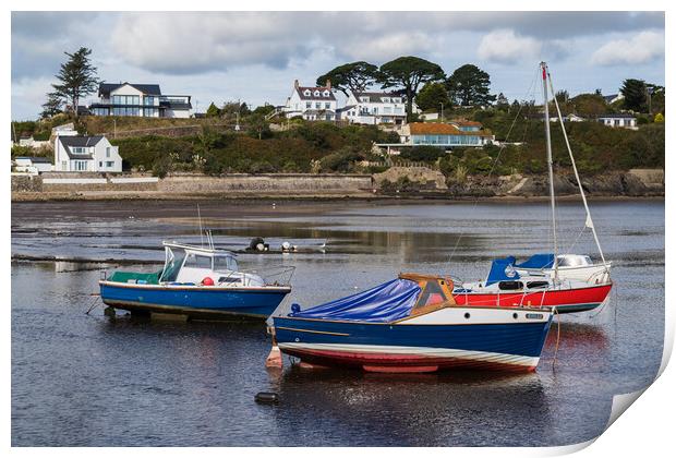 Trio of boats at Abersoch Print by Jason Wells