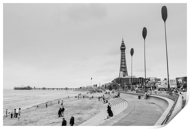 Dart sculptures on the Blackpool skyline Print by Jason Wells