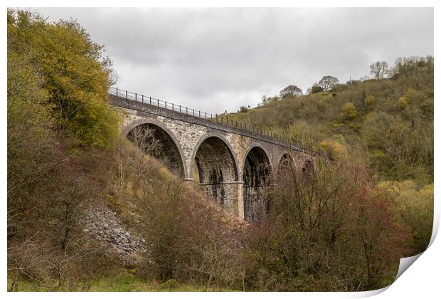 Looking up at the Monsal Head viaduct Print by Jason Wells