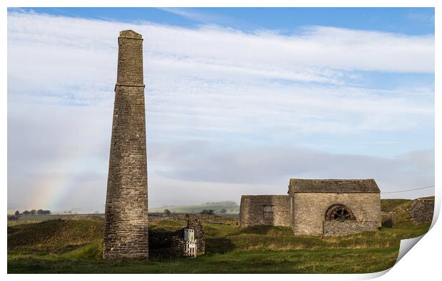 Rainbow behind Magpie Mine Print by Jason Wells