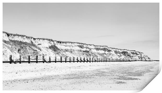 Happisburgh coastline panorama Print by Jason Wells