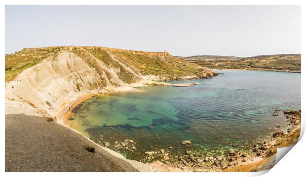 Looking down on Qarraba Bay Print by Jason Wells