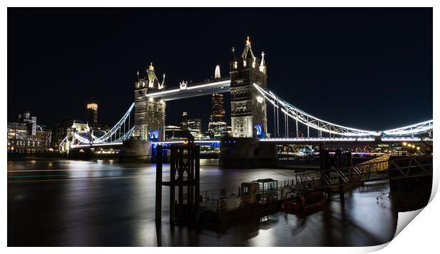 Tower Bridge at night Print by Jason Wells