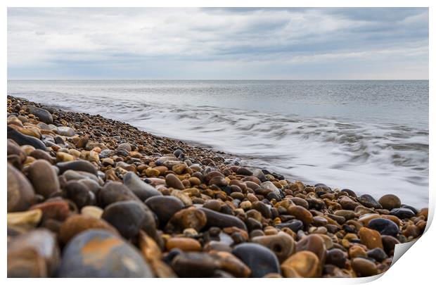 Aldeburgh Beach at low tide Print by Jason Wells