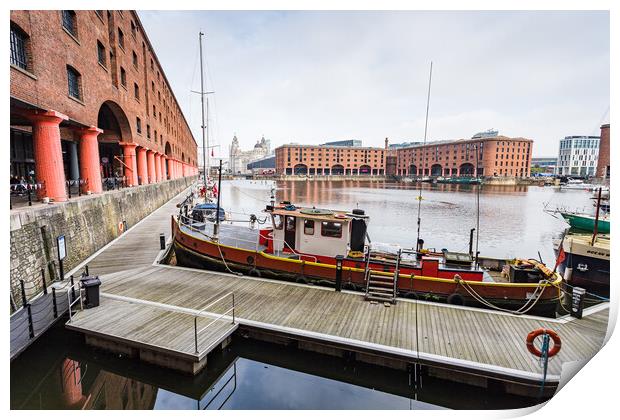 Boats around the Royal Albert Dock Print by Jason Wells