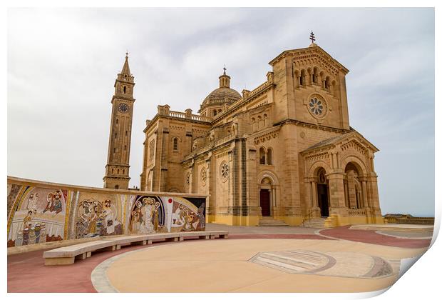 Basilica of the National Shrine of the Blessed Virgin of Ta' Pin Print by Jason Wells