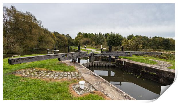 Appleby Bridge canal lock Print by Jason Wells