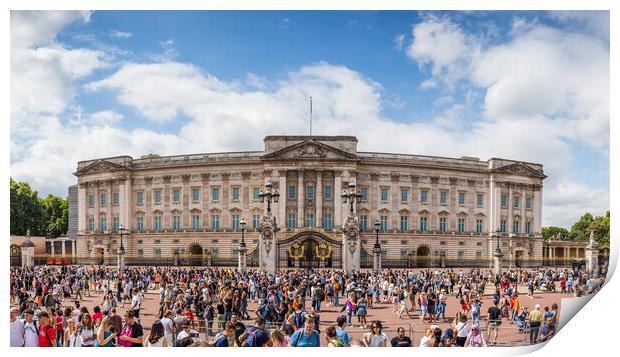 Tourists outside Buckingham Palace Print by Jason Wells